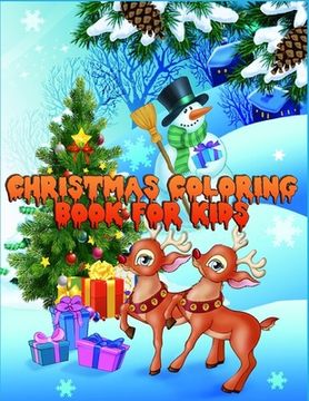 portada Christmas Coloring Book for Kids: Beautiful coloring book with Christmas designs with mandala pattern and Relaxing Christmas Scenes 50+ illustration b (in English)