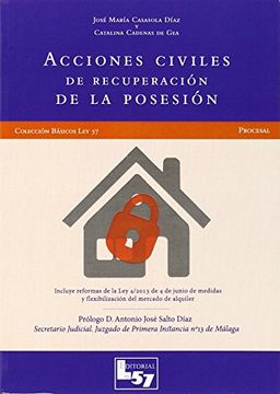 portada Acciones civiles de recuperación de la posesión. Formularios y esquemas procesal (in Spanish)