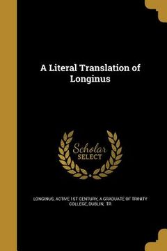 portada A Literal Translation of Longinus (in English)