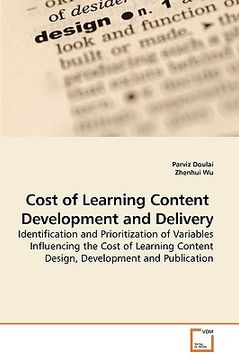 portada cost of learning content development and delivery (en Inglés)