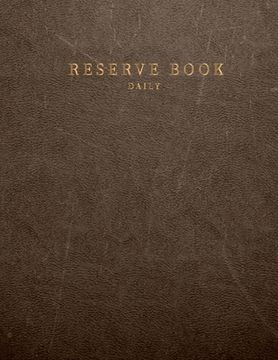 portada Daily reserve book: for Restaurant Customer record tracking Daily reserve book