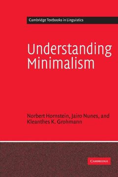 portada Understanding Minimalism Paperback (Cambridge Textbooks in Linguistics) (en Inglés)