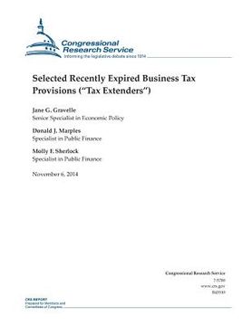 portada Selected Recently Expired Business Tax Provisions ("Tax Extenders") (en Inglés)