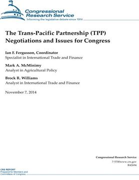 portada The Trans-Pacific Partnership (TPP) Negotiations and Issues for Congress (CRS Reports)