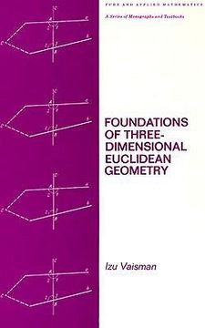 portada foundations of three-dimensional euclidean geometry (en Inglés)