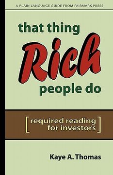 portada that thing rich people do (en Inglés)