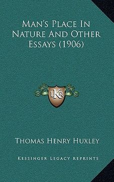 portada man's place in nature and other essays (1906) (in English)