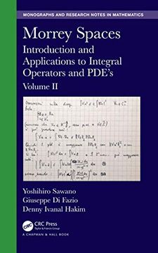 portada Morrey Spaces: Introduction and Applications to Integral Operators and Pde’S, Volume ii (Chapman & Hall (in English)