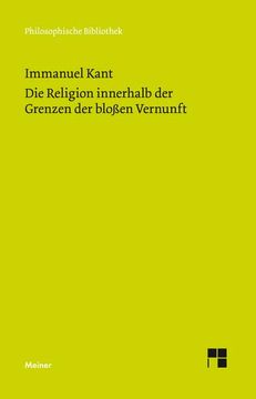 portada Die Religion Innerhalb der Grenzen der Bloßen Vernunft (en Alemán)