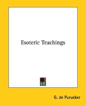 portada esoteric teachings (in English)