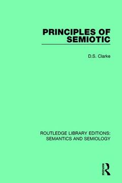 portada Principles of Semiotic (en Inglés)