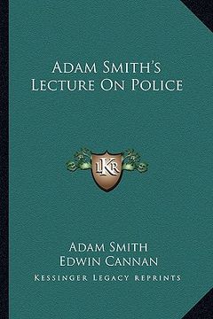portada adam smith's lecture on police