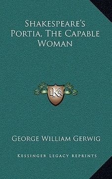 portada shakespeare's portia, the capable woman (en Inglés)