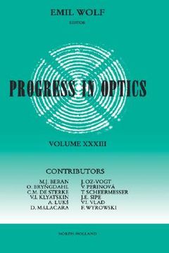 portada progress in optics volume 33 (en Inglés)