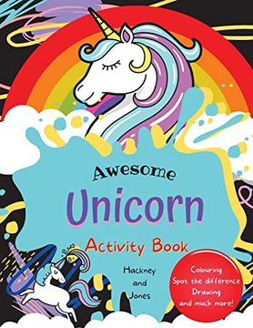 portada Awesome Unicorn Activity Book for Kids: Fun Activities Including Spot the Difference, Colouring and Drawing. Perfect Gift for Children who Love Unicorns. (en Inglés)