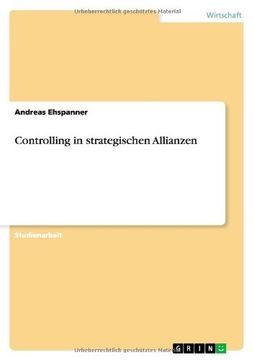 portada Controlling in strategischen Allianzen (German Edition)