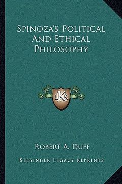 portada spinoza's political and ethical philosophy (en Inglés)