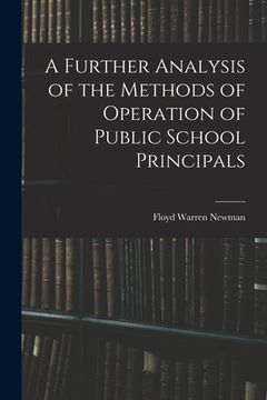 portada A Further Analysis of the Methods of Operation of Public School Principals (en Inglés)