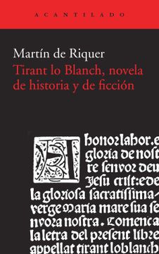 portada Tirant lo Blanch, Novela de Historia y de Ficción