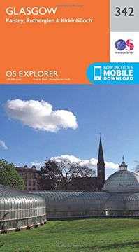 portada Ordnance Survey Explorer 342 Glasgow map With Digital Version (in English)