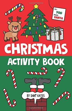 portada Christmas Activity Book: For Kids! Stocking Stuffer Size Book! Filled With fun Christmas Activities, Word Puzzles, Mazes, Coloring Games, Questions and More! 