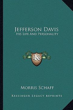 portada jefferson davis: his life and personality (in English)