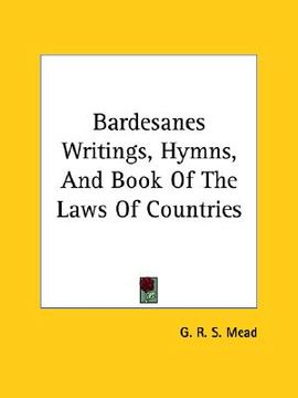 portada bardesanes writings, hymns, and book of the laws of countries