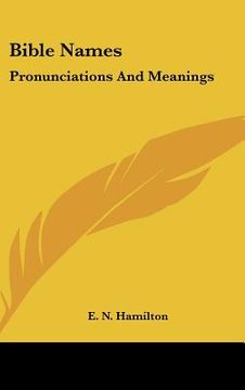 portada bible names: pronunciations and meanings (en Inglés)
