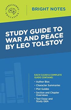 portada Study Guide to war and Peace by leo Tolstoy (Bright Notes) (en Inglés)