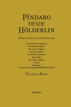 portada Píndaro Desde Hölderlin (in Spanish)