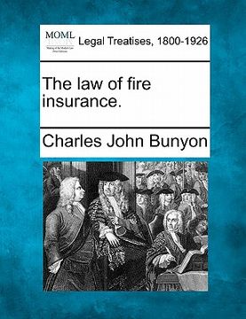 portada the law of fire insurance. (en Inglés)