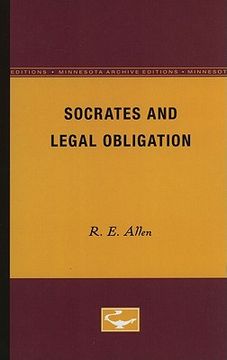 portada socrates and legal obligation (en Inglés)