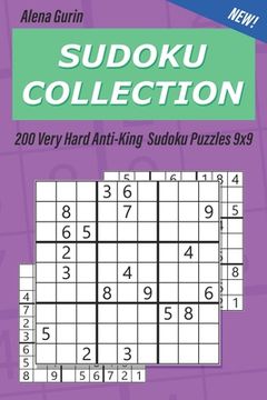 portada Sudoku Collection: 200 Very Hard Anti-King Sudoku Puzzles 9x9 (en Inglés)