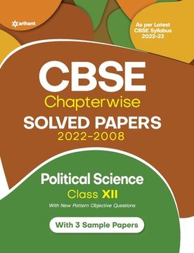 portada CBSE Political Science Chapterwise Solved Papers Class 12 for 2023 Exam (As per Latest CBSE syllabus 2022-23) (en Inglés)