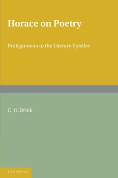 portada Horace on Poetry Paperback (Brink: Horace on Poetry) 