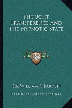 portada thought transference and the hypnotic state