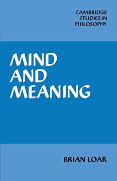 portada Mind and Meaning (Cambridge Studies in Philosophy) (in English)