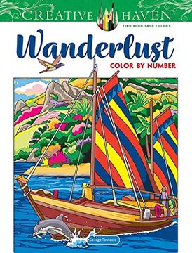 portada Creative Haven Wanderlust Color by Number (Creative Haven Coloring Books) (en Inglés)