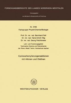 portada Cyclocarbonylierungsreaktionen Mit Alkinen Und Olefinen (en Alemán)