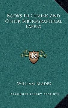 portada books in chains and other bibliographical papers (en Inglés)
