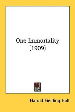 portada one immortality (1909)