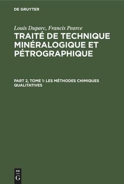 portada Les Méthodes Chimiques Qualitatives (in French)