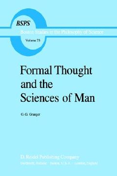 portada formal thought and the sciences of man: with author's postface to the english edition (en Inglés)