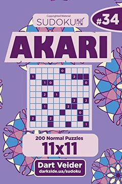 portada Sudoku Akari - 200 Normal Puzzles 11X11 (Volume 34) (en Inglés)