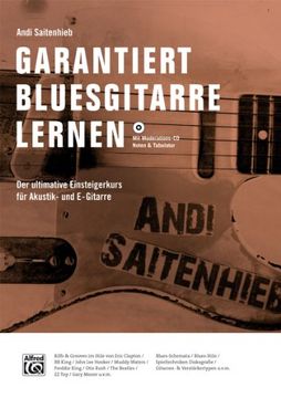 portada Garantiert Bluesgitarre lernen: Der ultimative Einsteigerkurs für Akustik- und E-Gitarre (en Alemán)