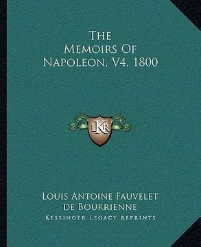 portada the memoirs of napoleon, v4, 1800