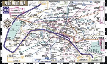 portada Streetwise Paris Metro map - Laminated Metro map of Paris, France (in English)