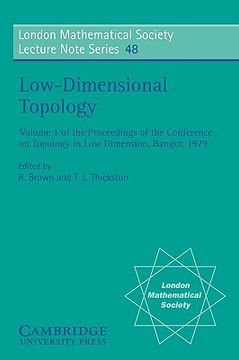 portada Low-Dimensional Topology Paperback: Low-Dimensional Topology v. 1 (London Mathematical Society Lecture Note Series) (in English)