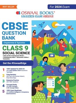 portada Oswaal CBSE Class 9 Social Science Question Bank (2024 Exam) (en Inglés)