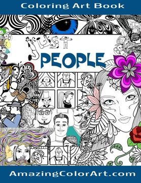 portada Just People - Coloring Art Book: Coloring Book for Adults Featuring Fun-Filled Illustrations of Interesting People
